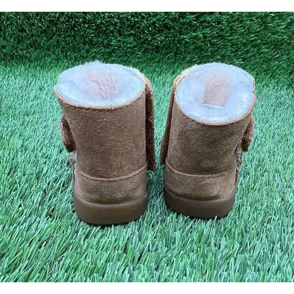 UGG Infant Keelan Boot Suede Brown Sheepskin 1096089I – Size 0/1 US / 16 EU